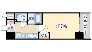 エスリード同心第5【3階】の間取り