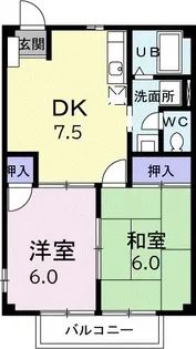 エクセルハイム穴橋【2階】の間取り
