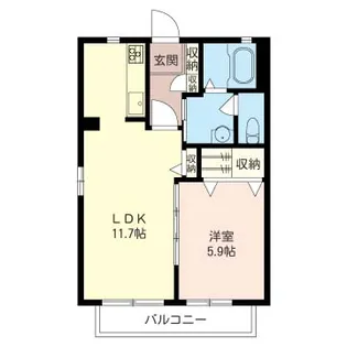 グレイスコート【1階】の間取り
