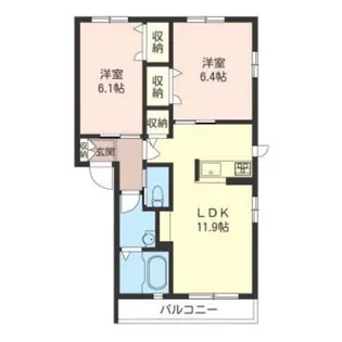 Calmeあざみ野C【2階】の間取り