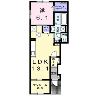 フレスクーラ【1階】の間取り