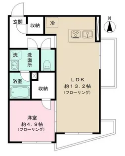 PIENZA 中野新橋【2階】の間取り