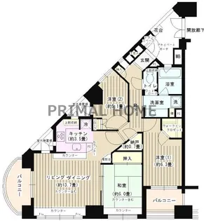 パークホームズ東神奈川ステーションアリーナ【2階】の間取り