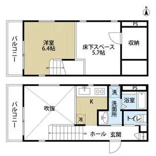 SPAZIO(スパツィオ)【2階】の間取り