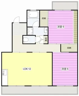 ラフォーレ渡瀬A・B【2階】の間取り
