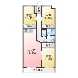 ハイゼ浅井【2階】の間取り
