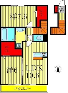 クレストガーデン C棟【2階】の間取り