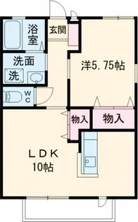 Kヒノデパナハイツ【1階】の間取り