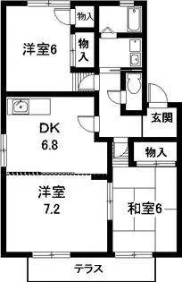サンライズ赤城 C棟【1階】の間取り