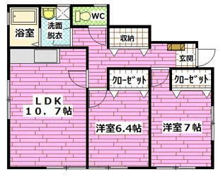 プレステージさくら野【1階】の間取り