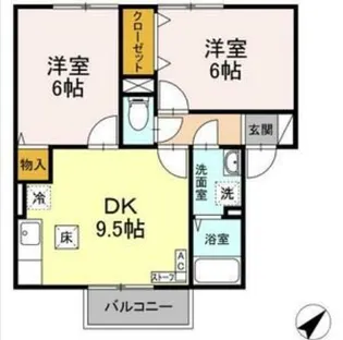 グランバルクB【1階】の間取り