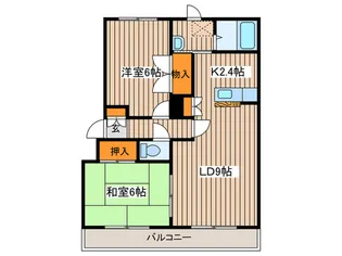 ハ-ベストコ-ト【4階】の間取り