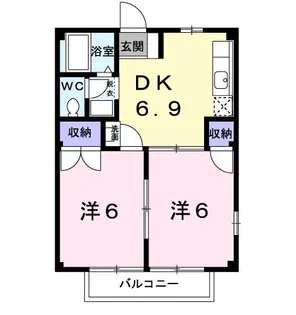 ガーデンハイツタケダD【1階】の間取り