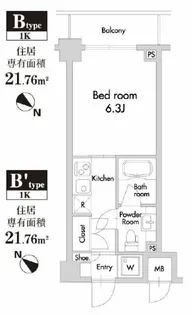 プライムアーバン田園調布南【1階】の間取り