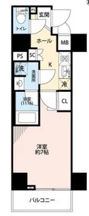 プレール・ドゥーク住吉IV【7階】の間取り