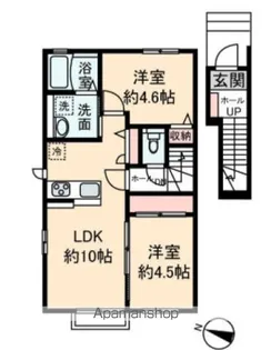 ガーデン ラピス【1階】の間取り