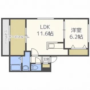 フォルトゥーナN15【4階】の間取り
