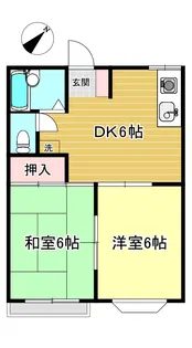 ウッドブリック横山【2階】の間取り