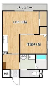 リスタコート坪井【2階】の間取り