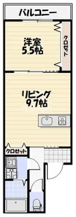 Lyk貝塚【2階】の間取り