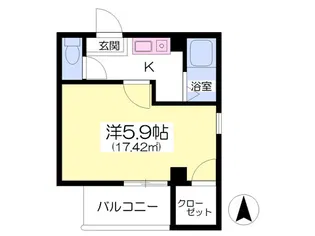 メゾンナカムラ【8階】の間取り