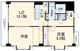 エスペラール中田【5階】の間取り