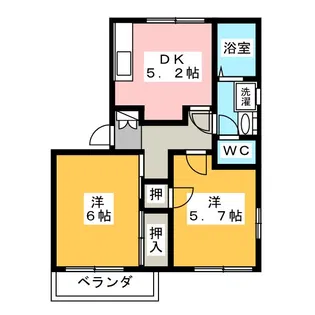 エステートこやま SE【1階】の間取り