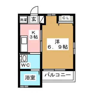レクエルドアカネ【1階】の間取り