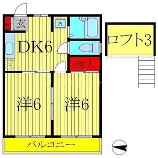 コーポ江戸川台【1階】の間取り