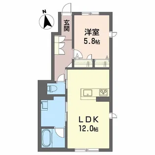 シャーメゾン ソーレ【1階】の間取り