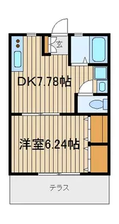 ユタカハイムIII【1階】の間取り