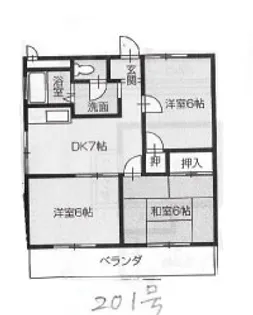 眉山ハイツ【2階】の間取り