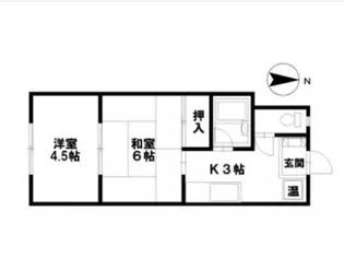 ロイヤルハイツ野々市【1階】の間取り