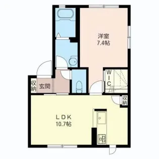 ヴィラ越谷【1階】の間取り