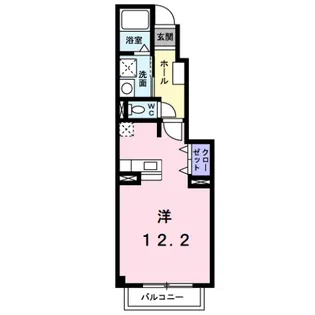 シャン・ミリューIID【1階】の間取り