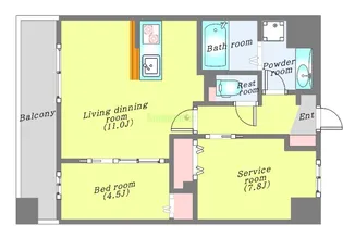 コンフォートレジデンス仙台東口【9階】の間取り