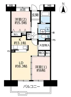 URアーバンラフレ鳴海【4階】の間取り