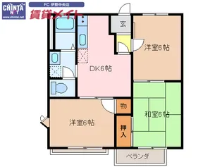 ネオハイツオークC棟【2階】の間取り