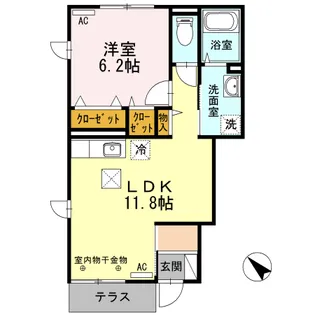 メゾン ドゥ スール 菱沼海岸【1階】の間取り
