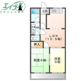 コーポパーシモンII【1階】の間取り