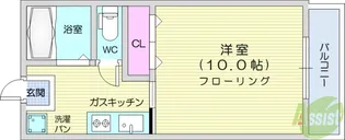 ルミナス旭ヶ丘【1階】の間取り