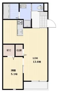 岡山県倉敷市羽島【アパート】の間取り
