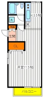 東京都国立市西2【アパート】の間取り