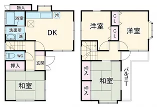 千葉県船橋市行田1【一戸建】の間取り