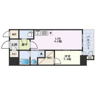 エステムコート名古屋新栄IVネスト【13階】の間取り