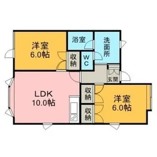 アムウル高野【1階】の間取り