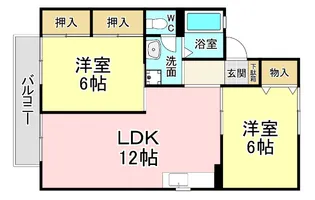 福岡県北九州市小倉南区朽網西1【アパート】の間取り