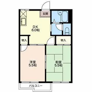 コーポ裕寄【2階】の間取り