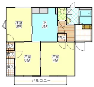 シャーロットタウン B【2階】の間取り
