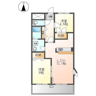 カーサ アニマート【3階】の間取り